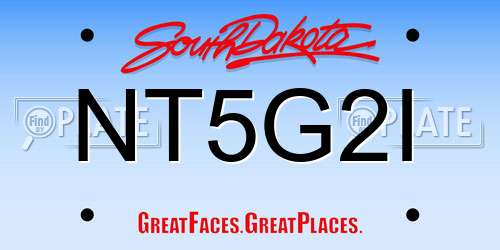 NT5G2I South Dakota License Plate