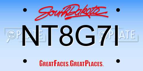 NT8G7I South Dakota License Plate