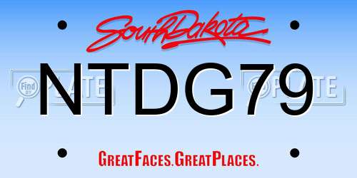 NTDG79 South Dakota License Plate