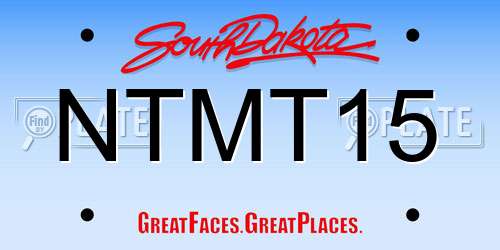 NTMT15 South Dakota License Plate