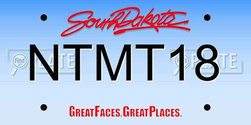 NTMT18 South Dakota License Plate