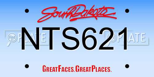 NTS621 South Dakota License Plate