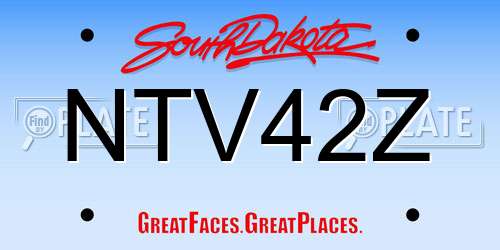 NTV42Z South Dakota License Plate
