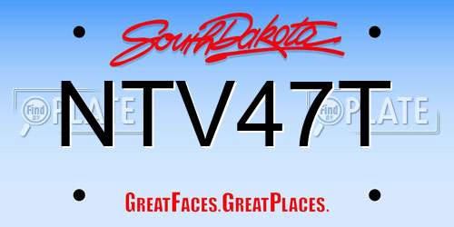 NTV47T South Dakota License Plate