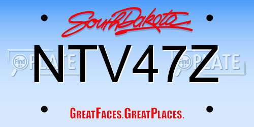 NTV47Z South Dakota License Plate