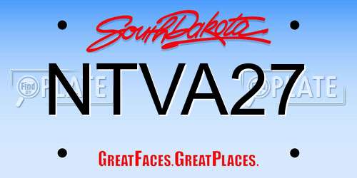 NTVA27 South Dakota License Plate