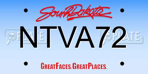 NTVA72 South Dakota License Plate