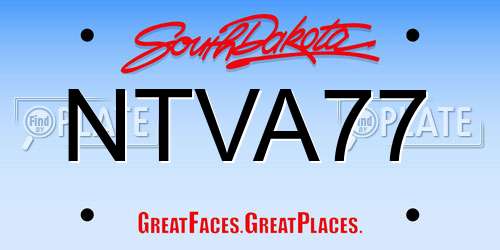 NTVA77 South Dakota License Plate