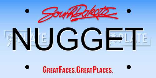 NUGGET South Dakota License Plate