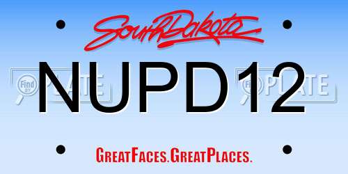 NUPD12 South Dakota License Plate