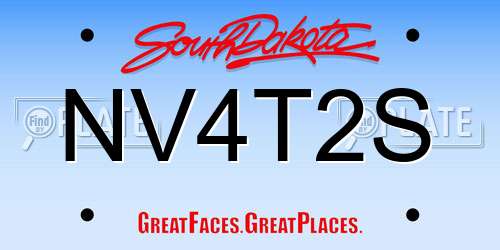 NV4T2S South Dakota License Plate