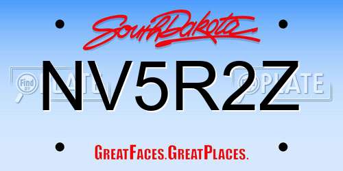 NV5R2Z South Dakota License Plate
