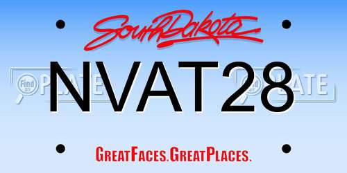 NVAT28 South Dakota License Plate