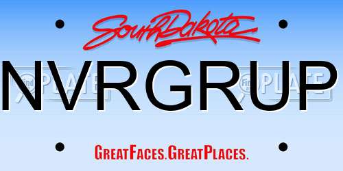 NVRGRUP South Dakota License Plate