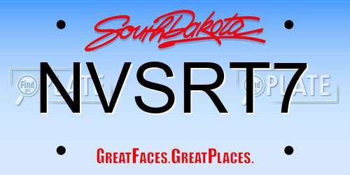 NVSRT7 South Dakota License Plate