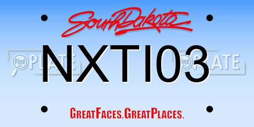 NXTI03 South Dakota License Plate