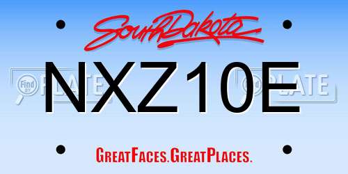 NXZ10E South Dakota License Plate