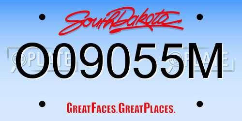 O09055M South Dakota License Plate