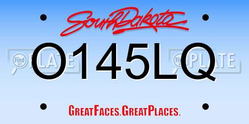O145LQ South Dakota License Plate
