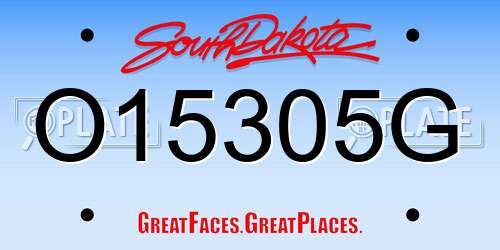 O15305G South Dakota License Plate