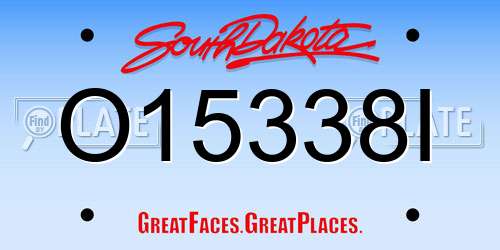 O15338I South Dakota License Plate