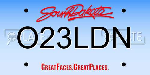 O23LDN South Dakota License Plate