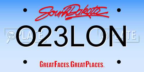 O23LON South Dakota License Plate