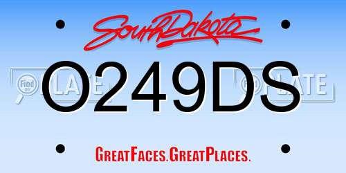 O249DS South Dakota License Plate