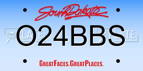 O24BBS South Dakota License Plate