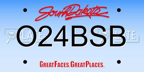 O24BSB South Dakota License Plate