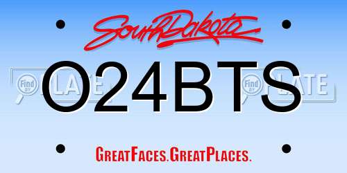 O24BTS South Dakota License Plate