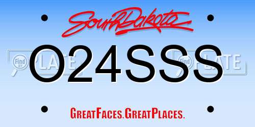 O24SSS South Dakota License Plate