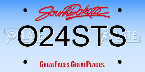 O24STS South Dakota License Plate