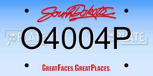 O4004P South Dakota License Plate