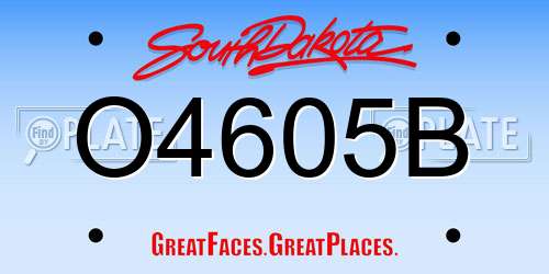 O4605B South Dakota License Plate