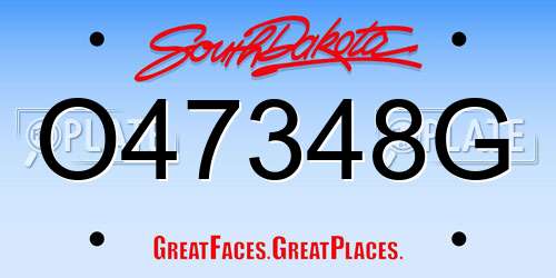 O47348G South Dakota License Plate
