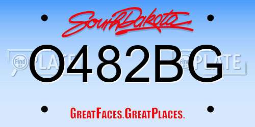 O482BG South Dakota License Plate