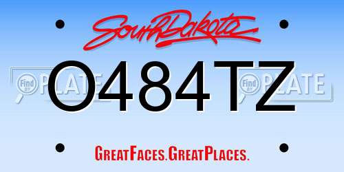 O484TZ South Dakota License Plate