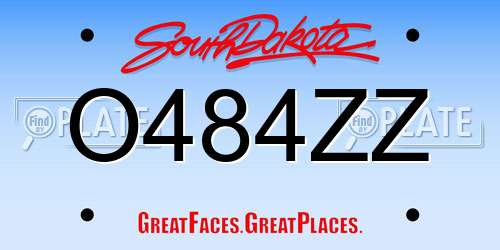 O484ZZ South Dakota License Plate