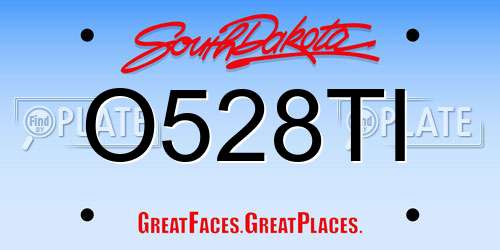 O528TI South Dakota License Plate