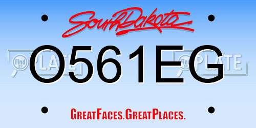 O561EG South Dakota License Plate
