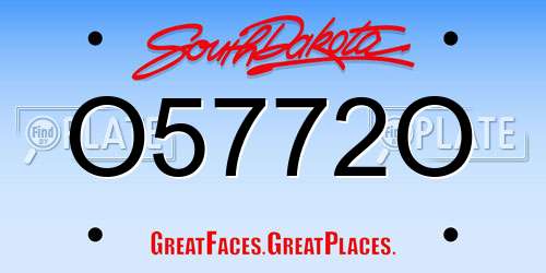 O5772O South Dakota License Plate