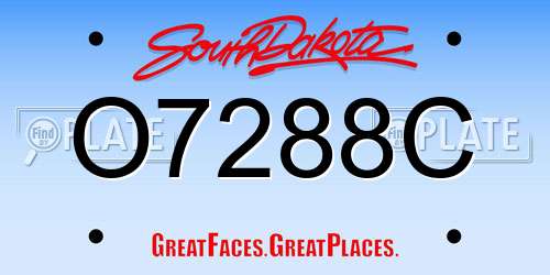O7288C South Dakota License Plate