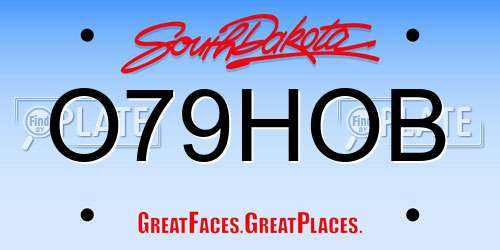 O79HOB South Dakota License Plate