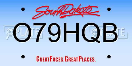 O79HQB South Dakota License Plate