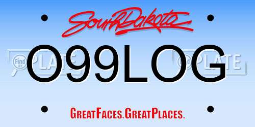 O99LOG South Dakota License Plate