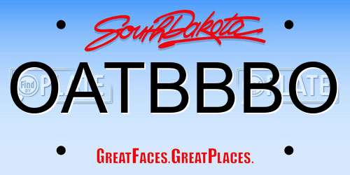 OATBBBO South Dakota License Plate