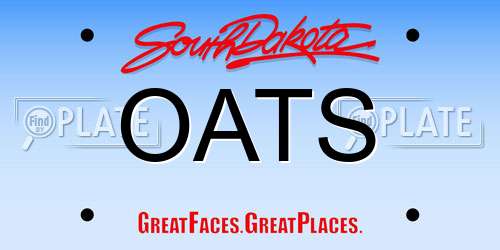 OATS South Dakota License Plate