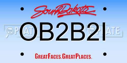 OB2B2I South Dakota License Plate