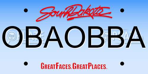 OBAOBBA South Dakota License Plate